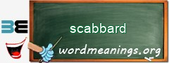 WordMeaning blackboard for scabbard